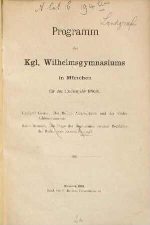 Das Bellum Alexandrinum und der Codex Ashburnhamensis