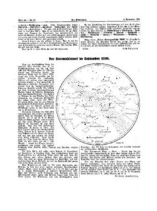 Der Sternenhimmel im September 1936