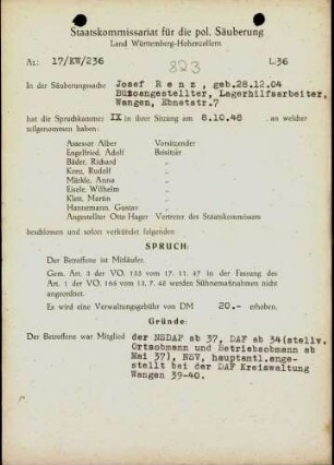 Renz, Josef