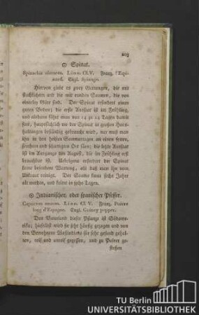 Spinat. Spinachia oleracea. Linn. Cl. V. Franz. l'espinard. Engl. spinage.