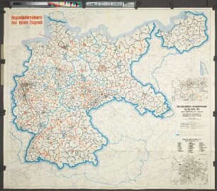 Organisations-Karte der Hitler-Jugend : Übersichtsblatt der Untergliederungen (HJ, dJ, BdM, JM)