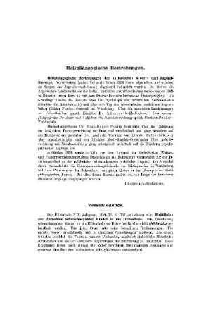 Heilpädagogische Bestrebungen