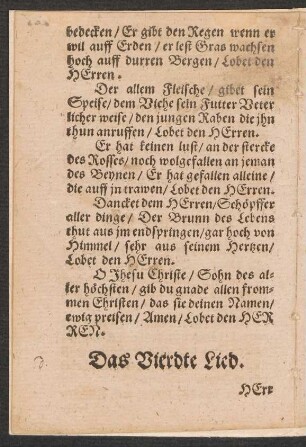 Das Vierdte Lied. ||