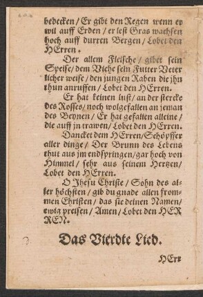 Das Vierdte Lied. ||