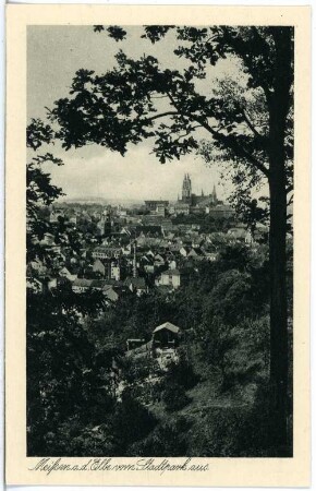 Meißen. Blick vom Stadtpark auf Meißen