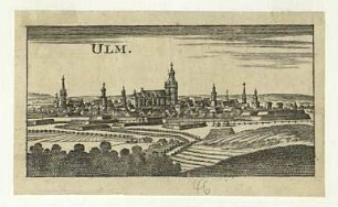 Ulm von Norden. Ende 17 Jhdt.