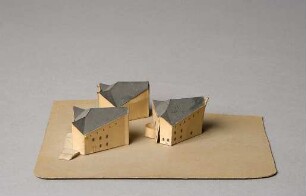 Gulbransson, Olaf Andreas ; München - Solln; Apostelkirche: Ev. Kirche mit Pfarrhaus, 3 Ideen - Modell - Modell