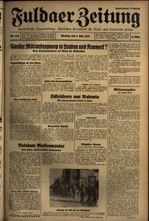 Ausgabe vom Montag, den 05. Juli 1937.
