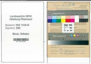 Entnazifizierung Wilhelm Block , geb. 24.11.1909 (Bahnbeamter)