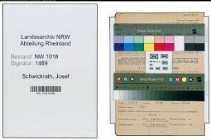 Entnazifizierung Josef Schwickrath , geb. 28.11.1904 (Kraftfahrer)