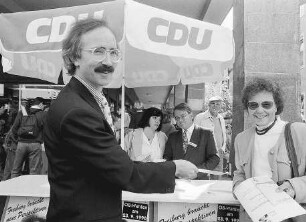 Freiburg im Breisgau: Wahlkampf des Oberbürgermeister-Kandidaten Klaus Guggenberger (CDU)