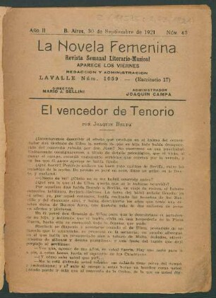 El vencedor de tenorio