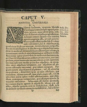 Caput V. De Justitia Universali.