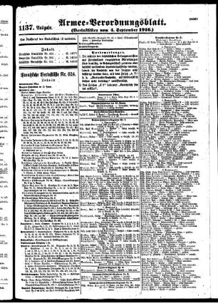 1137.Ausgabe. Montag, 4. September 1916