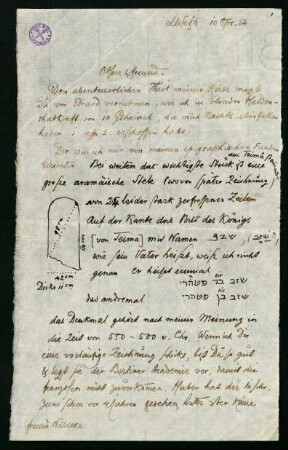Brief vom 10. April 1884