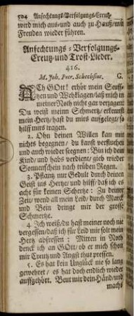 Anfechtungs - Verfolgungs- Creutz- und Trost- Lieder.