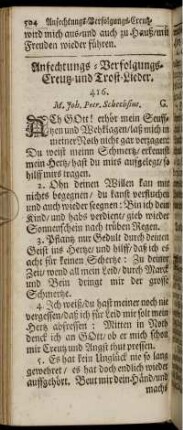 Anfechtungs - Verfolgungs- Creutz- und Trost- Lieder.