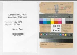 Entnazifizierung Paul Bentz , geb. 12.09.1899 (Versicherungsangestellter)