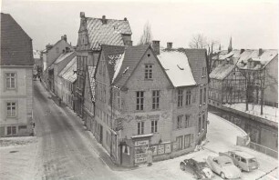Weinbergstraße Ecke Wall. Detmold. Blick vom Hornschen Tor