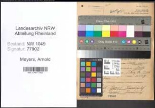 Entnazifizierung Arnold Meyers , geb. 27.03.1903 (Gutspaechter)
