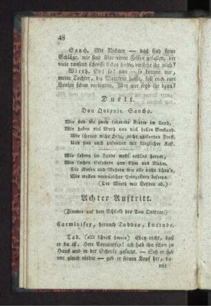 Achter Auftritt. Carminifer, hernach Taddeo, Lucinde