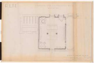 Reichsluftfahrtministerium, Berlin: Sitzungssaal Q1L, Vorraum und Garderobe: Grundriss 1:50