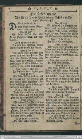 Die Zehen Gebot. Wie sie ein Haus-Vater seinem Gesinde einfältiglich fürhalten soll