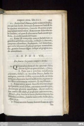 Caput VIII. De semine Serpentis tempore tertio.