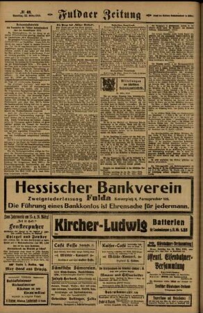 Zweite Ausgabe vom Samstag, den 22. März 1919.