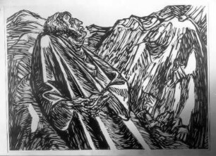 Die Felsen : Die Felsen. Holzschnitt; 257 x 358 mm (1920; E. Barlach)