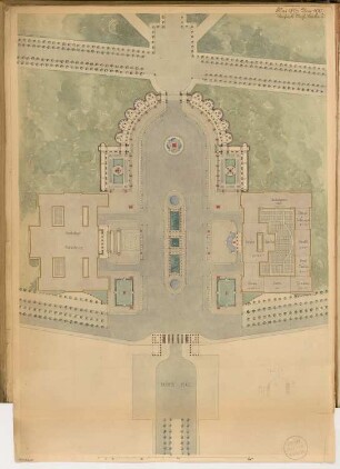 Prachtforum Monatskonkurrenz Mai 1876: Lageplan; Maßstabsleiste