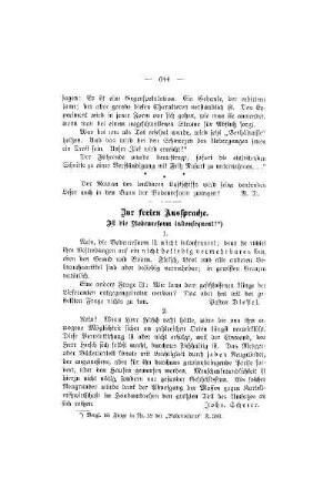 Zur freien Aussprache