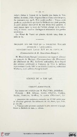 Séance du 11 mai 1923