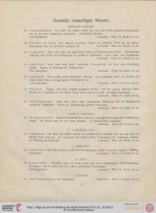 Gemälde neuzeitiger Meister (Nr. 48-124)