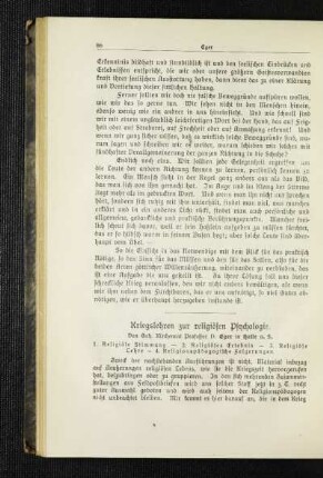 Kriegslehren zur religiösen Psychologie