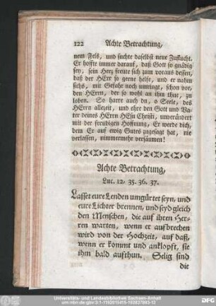 Achte Betrachtung, Luc. 12, 35. 36. 37.