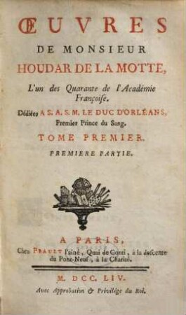 Oeuvres De Monsieur Houdar De La Motte, .... 1