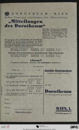 Mitteilung des Dorotheum