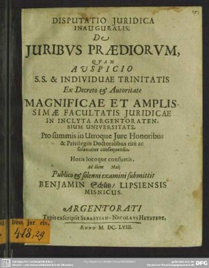 De iuribus praediorum