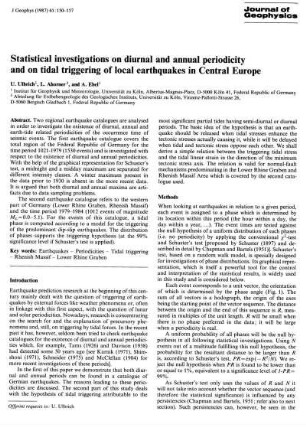 Statistical investigations on diurnal and annual periodicity and on tidal triggering of local earthquakes in Central Europe
