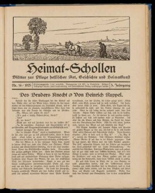 Heimat-Schollen 5. Jahrgang, Nr. 16, 1925