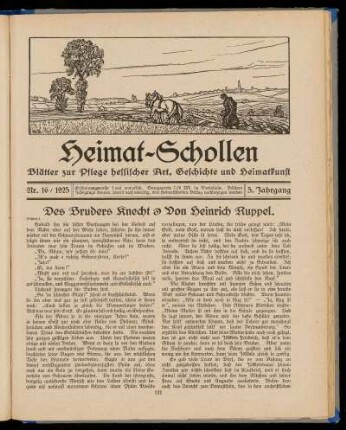 Heimat-Schollen 5. Jahrgang, Nr. 16, 1925