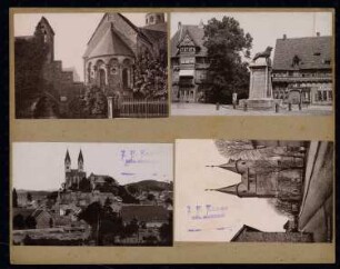 Neuwerkskirche, Goslar; Braunschweiger Löwe, Braunschweig; Stiftskirche Sankt Servati (Dom), Quedlinburg; Sankt Jakobi, Goslar: Außenansichten