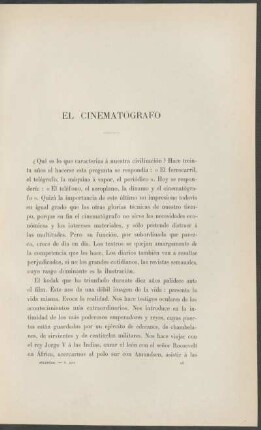 El cinematógrafo