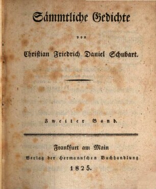 Sämmtliche Gedichte, 2
