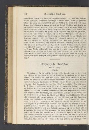 Geographische Rundschau