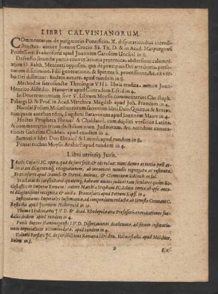 Libri Calvinianorum.