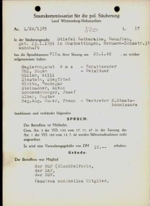 Stiefel, Katharina