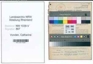 Entnazifizierung Catharine Vonden , geb. 09.04.1903 (Lehrerin)