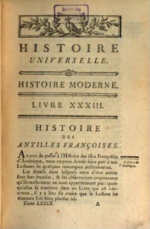 Histoire Universelle, Depuis Le Commencement Du Monde Jusqu'a Présent, 119. Contenant la fin de l'Histoire de l'Amérique, et partie de celle des Terres Australes ou du continent méridional